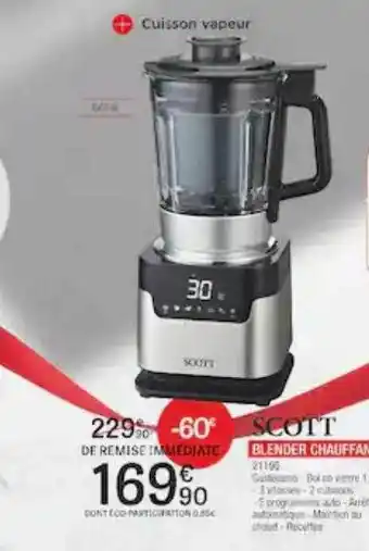 Extra Blender chauffant scott offre