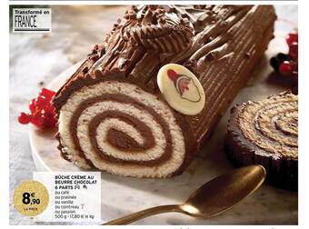 Intermarché Contact Bûche crème au beurre chocolat 6 parts offre