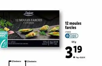 Lidl 12 moules farcies deluxe offre