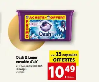 Lidl Dash & lenor envolée d'air offre
