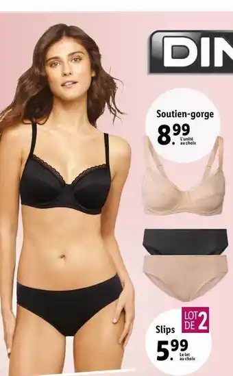 Soutien-gorge dim paris, slips dim paris