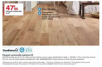 Castorama Parquet contrecollé liskamm m goodhome offre