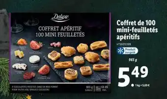 Lidl Coffret de 100 mini-feuilletés apéritifs deluxe offre