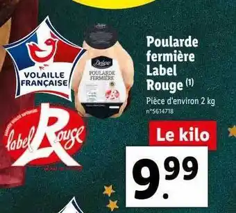 Lidl Poularde fermière label rouge offre
