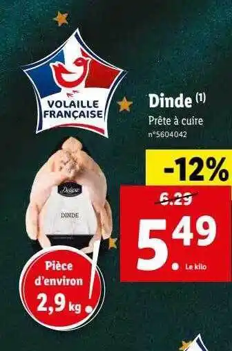 Lidl Dinde offre