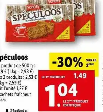 Lidl Spéculoos offre