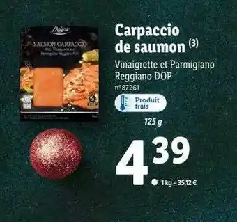Lidl Carpaccio de saumon deluxe offre