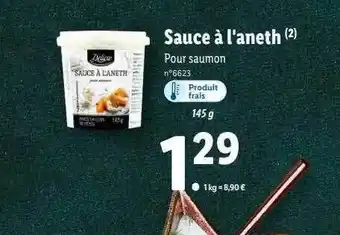 Lidl Sauce à l'aneth deluxe offre