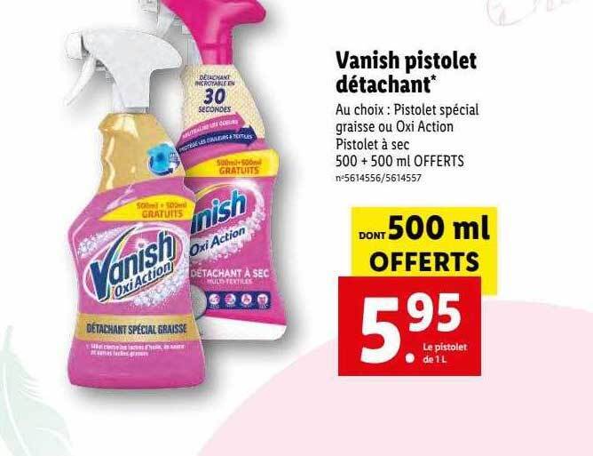 Promo Vanish pistolet détachant chez Lidl