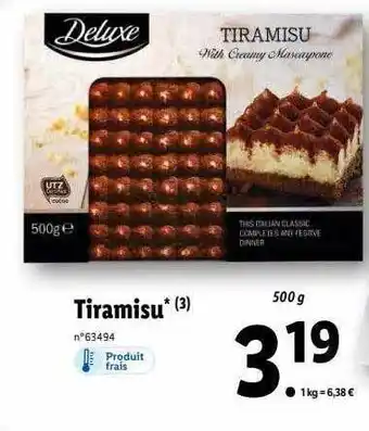 Lidl Tiramisu deluxe offre