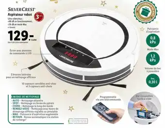 Lidl Aspirateur robot silver crest offre