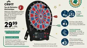 Lidl Jeu de fléchettes électronique crivit offre