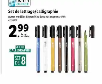 Lidl Set de lettrage-calligraphie offre