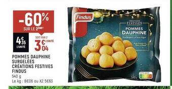 Spar Pommes dauphine surgelées créations festives findus offre