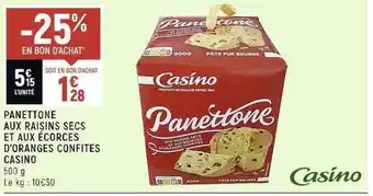 Panettone aux raisins secs et aux écorces d'oranges confites casino