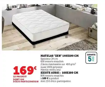 Hyper U Matelas offre
