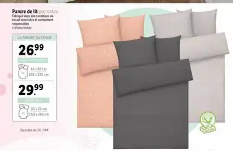 Lidl Parure de lit pur coton offre