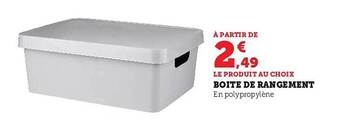 Hyper U Boîte de rangement offre
