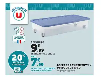 Hyper U Boîte de rangement u-dessous de lit u offre
