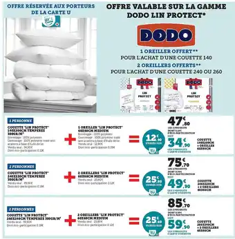 Hyper U Couette offre