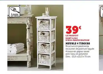 Hyper U Meuble 4 tiroirs offre