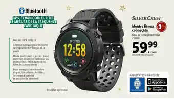Lidl Montre fitness connectée silver crest offre