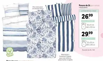 Lidl Parure de lit pur coton offre