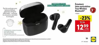 Écouteurs intra-auriculaires true wireless bluetooth