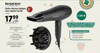 Lidl Sèche-cheveux ionique avec capteur tactile silver crest offre