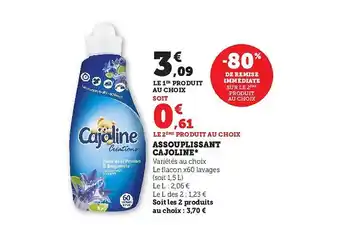 Hyper U Assouplissant cajoline offre