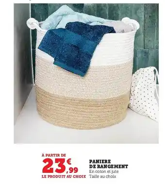 Hyper U Panière de rangement offre
