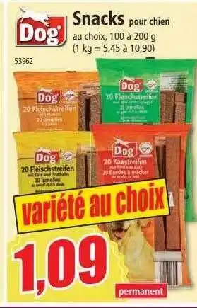 Norma Snacks pour chien dog offre