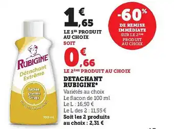 Détachant rubigine