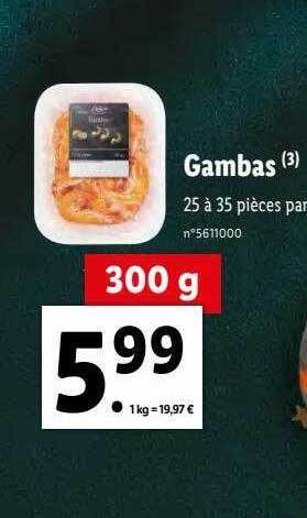 Lidl Gambas offre