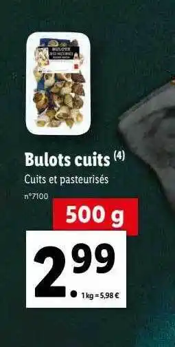 Lidl Bulots cuits offre