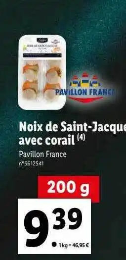 Lidl Noix de saint-jacques avec corail offre