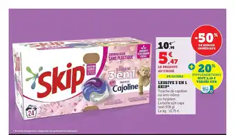 Hyper U Lessive 3 en 1 skip offre