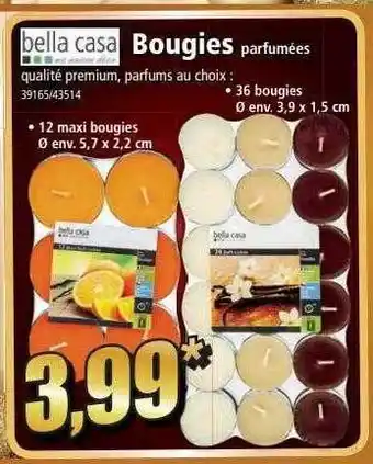 Norma Bougies parfumées bella casa offre