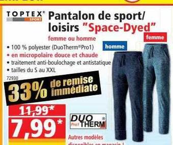 Norma Pantalon de sport-loisirs offre
