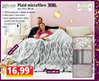 Norma Plaid microfibre xxl bella casa offre