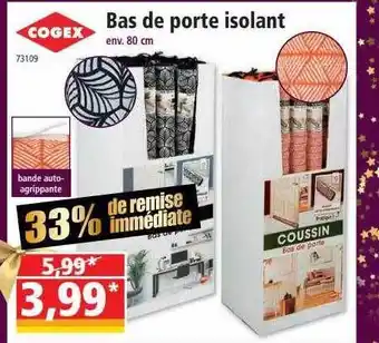Norma Bas de porte isolant cogex offre