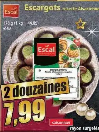 Norma Escargots recette alsacienne escal offre