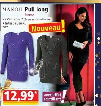 Norma Pull long femme manou offre
