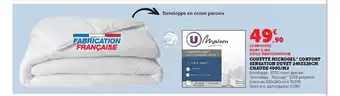 Hyper U Couette microgel confort sensation duvet 240 x 220 cm chaude 400 g-m² u maison offre