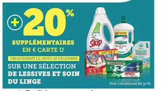 Hyper U Lessives et soin du linge offre