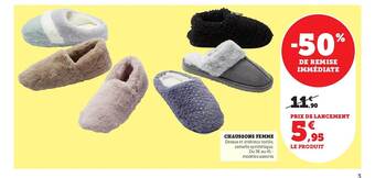Hyper U Chaussons femme offre