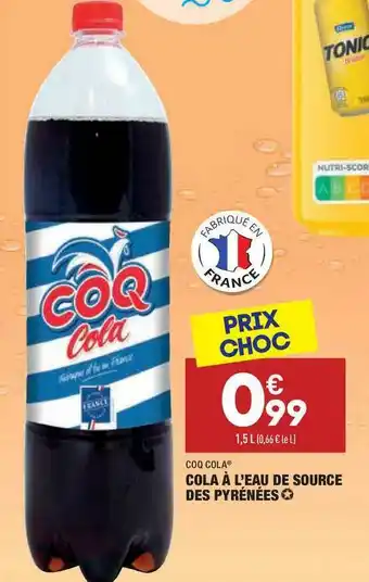 ALDI Cola à L'eau De Source Des Pyrénées Coq Cola offre