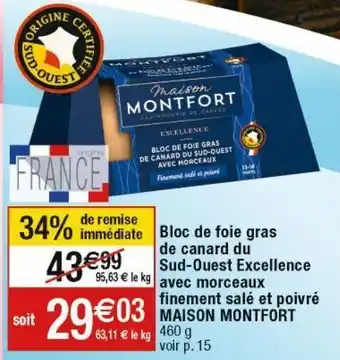 Cora x Carrefour Foie gras de canard offre