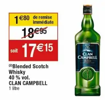 Cora x Carrefour Whisky clan campbell offre
