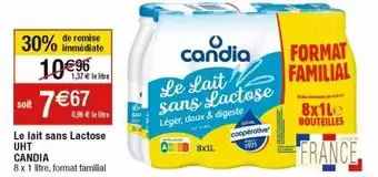 Cora x Carrefour Lait sans lactose candia offre
